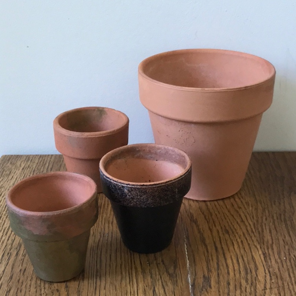 Vintage terracotta clay pots 4